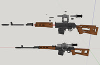 Dstar Arms - SVD Druganov 1/12th Scale Rifle