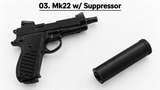 Dstar Arms - 03. MK22 w/ Suppressor 1/12th Scale Pistol