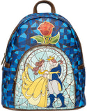 Beauty and the Beast Stained-Glass Window Mini-Backpack - Entertainment Earth Exclusive