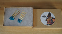 Pre-Order Custom Bone Claws (Blue) for Mafex Wolverine